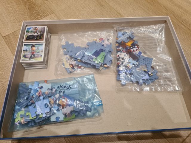 Juego Memory y 3 Puzzles Patrulla Canina