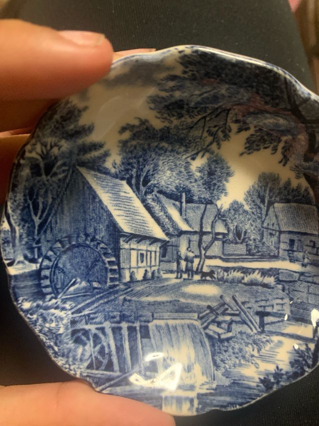 Cuenco de porcelana azul y blanco