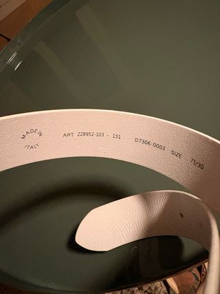 Cintura Levi's bianca in pelle