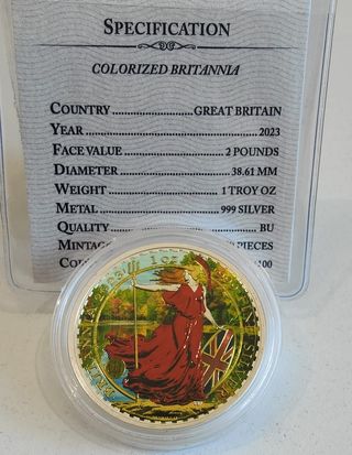 Moneda Britannia 2023 1oz Plata edición OTOÑO