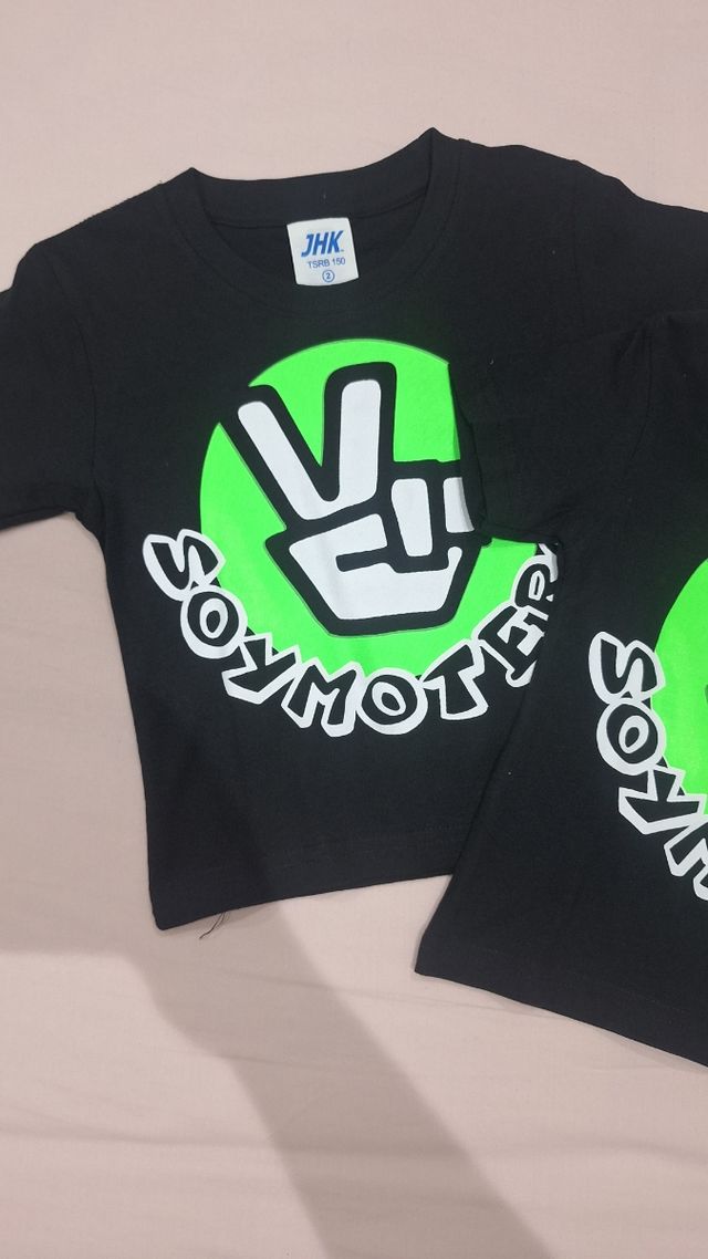 Camiseta negra con estampado Soy Motero