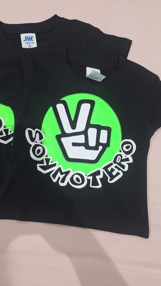 Camiseta negra con estampado Soy Motero