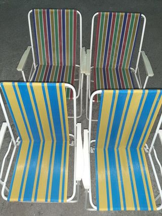Sillas de camping plegables multicolor