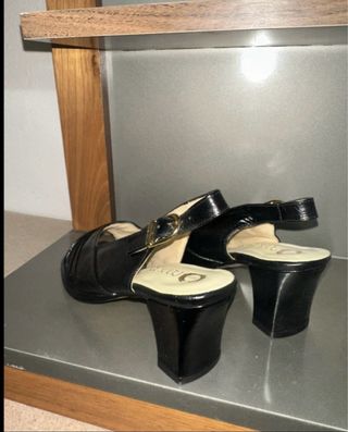 Sandalias de tacón de piel 
