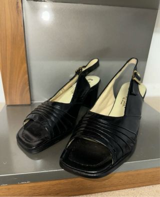 Sandalias de tacón de piel 