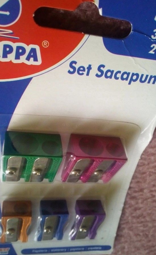 Set de 5 Sacapuntas Colores