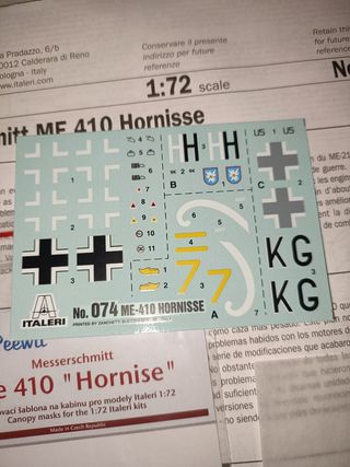 Aereo Kit Messerschmitt Me-410 Hornisse 1/72
