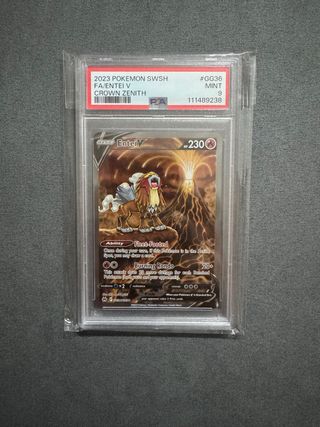 Carta Pokémon Entei V FA Crown Zenith PSA 9