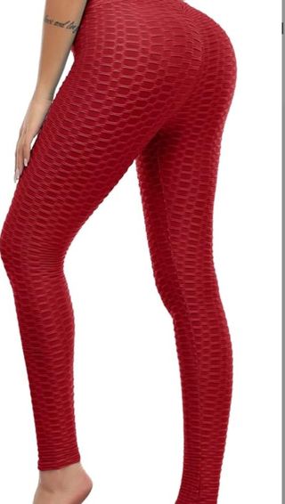 Leggings texturizados rosa, morado y burdeos 