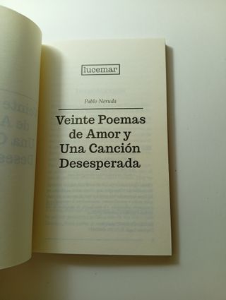 VEINTE POEMAS DE AMOR Y UNA CANCIÓN DESESPERADA