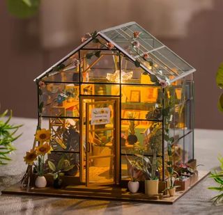 Maqueta DIY invernadero con luces