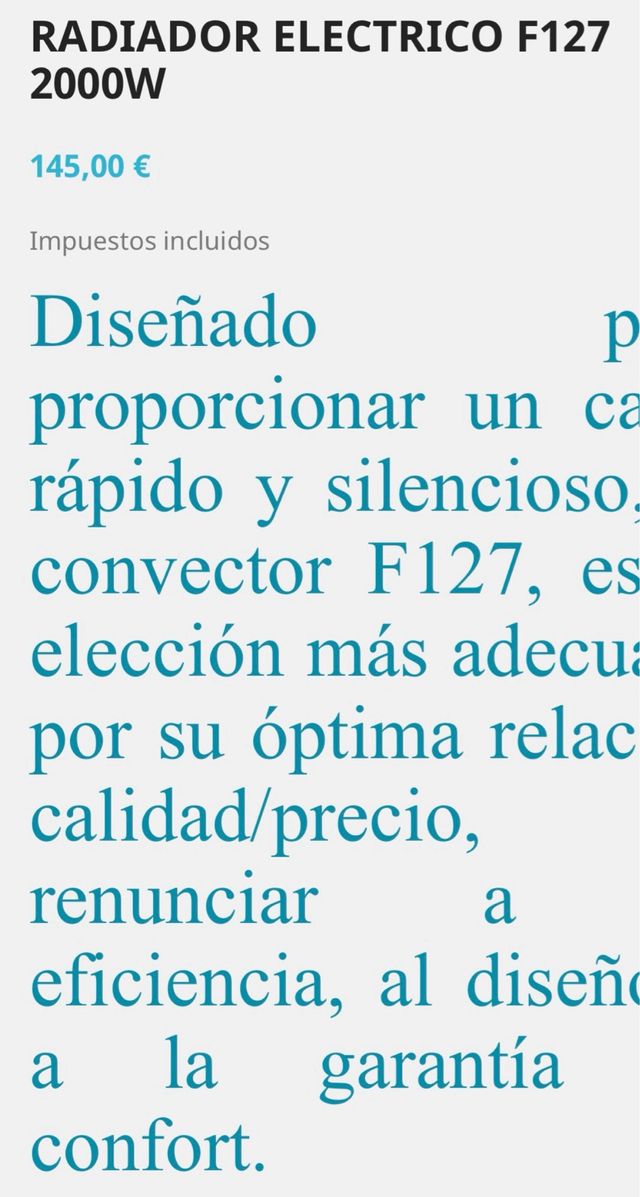 Calefacción eléctrica completa