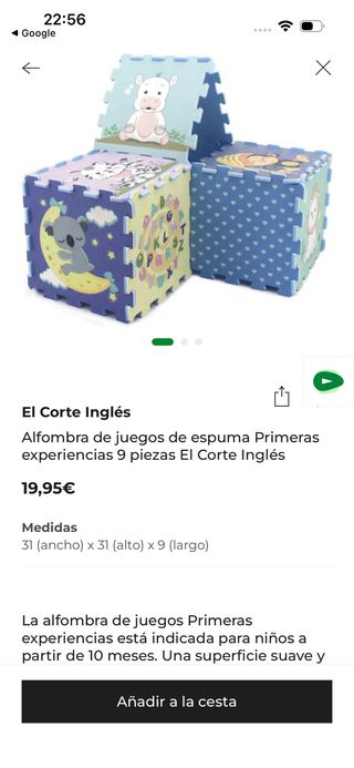 Alfombra de juegos infantil El Corte Inglés
