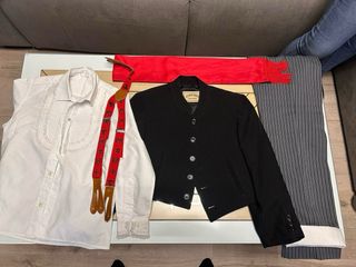 Traje Campero Negro y Blanco