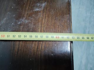 Mueble de lavabo doble madera y cerámica