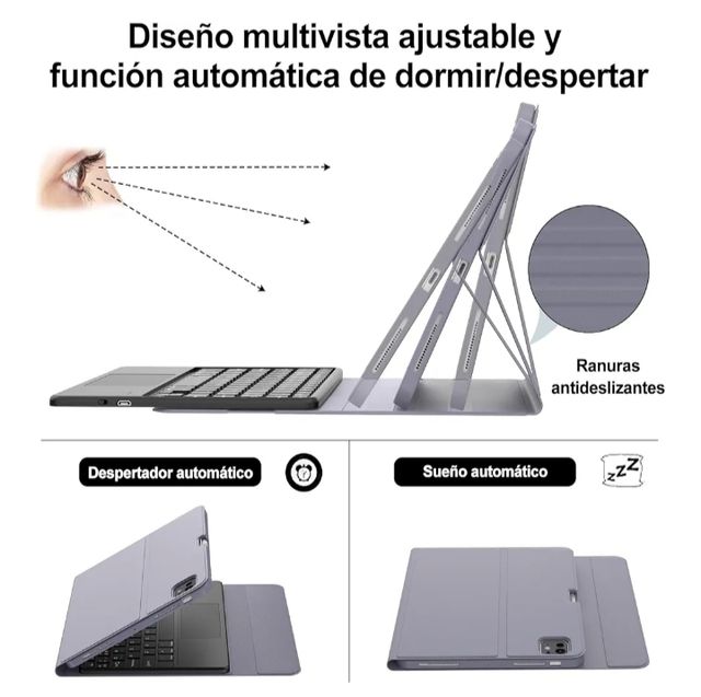 Teclado inalámbrico+ Funda morada  iPad Pro 11''