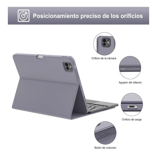 Teclado inalámbrico+ Funda morada  iPad Pro 11''