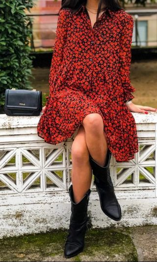 Vestido babydoll Bershka