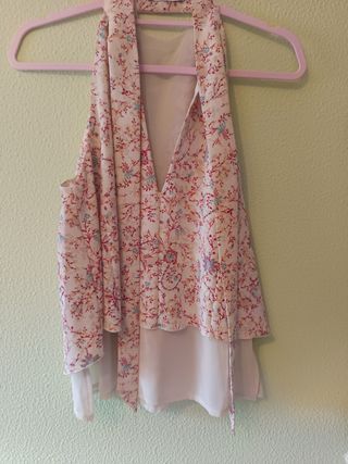 Top Zara estampado floral