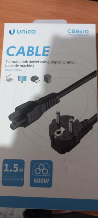 Cable de corriente Unico CB9510 1.5m 600W