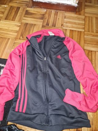 Sudadera Adidas Gris y Rosa