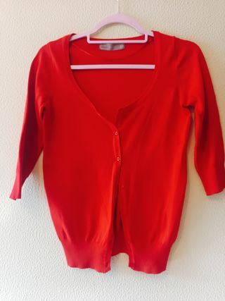 Chaqueta de punto Zara roja