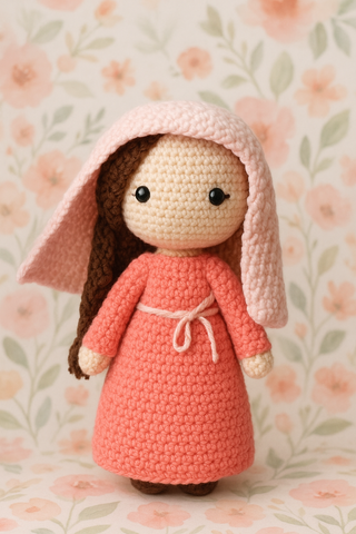 Virgem Maria Amigurumi Feita à Mão
