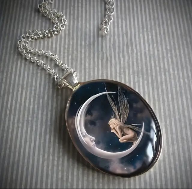 Colgante "Ángel y Luna"