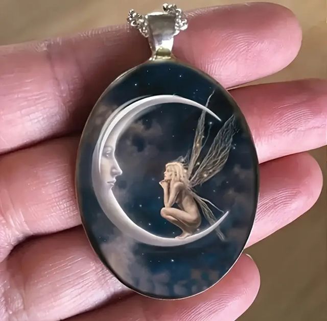 Colgante "Ángel y Luna"