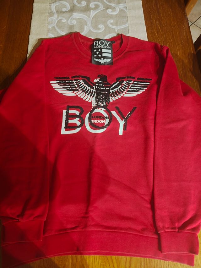 Felpa Boy London Uomo Rossa
