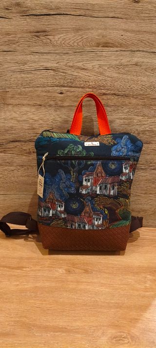 Mochila Gata Chunga Multicolor y Marrón