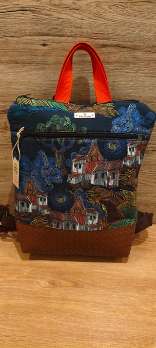 Mochila Gata Chunga Multicolor y Marrón