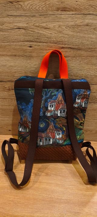 Mochila Gata Chunga Multicolor y Marrón