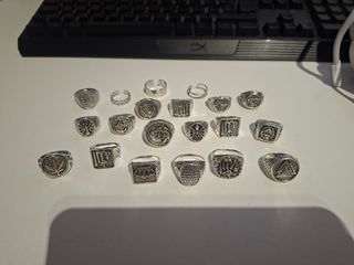 Lote 20 Anillos Vintage: Plata - Tallas variadas