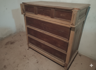 Gran Cómoda Antigua de Madera para Restaurar