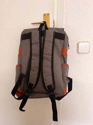 Mochila Vintage Gris y Marrón
