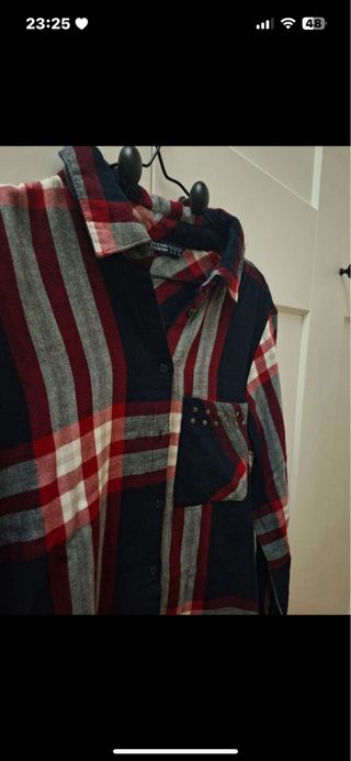 Vestido cuadros escoceses con flecos