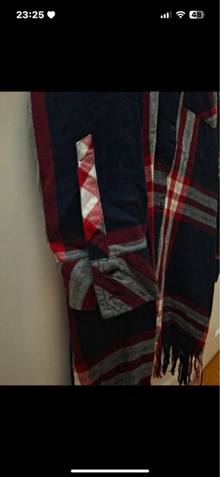 Vestido cuadros escoceses con flecos