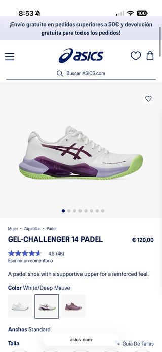 Zapatillas de pádel Asics Gel-Challenger 14 Mujer