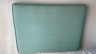 Cabecero tapizado en chenilla verde agua (solo 1)