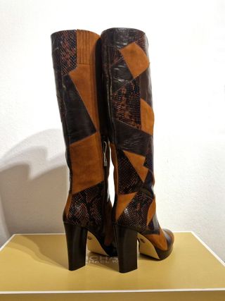 Stivali con tacco,pelle,marrone,Michael Kors, N.39