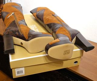 Stivali con tacco,pelle,marrone,Michael Kors, N.39