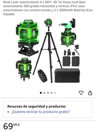 NUEVO Nivel Láser 360° 4D 16 Líneas