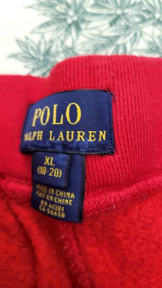 Pantalón chándal niño rojo