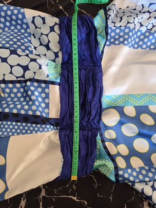 Vestido largo estampado azul y blanco Talla 44