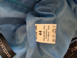 Vestido largo estampado azul y blanco Talla 44