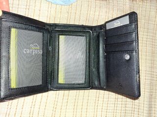 Portafoglio donna nero con fiore