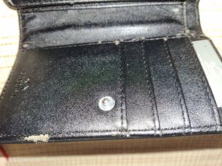 Portafoglio donna nero con fiore