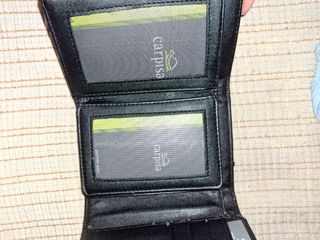 Portafoglio donna nero con fiore