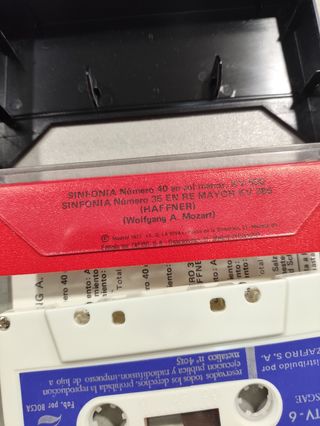 2 Cassettes Música Clásica Mozart RTVE vintage